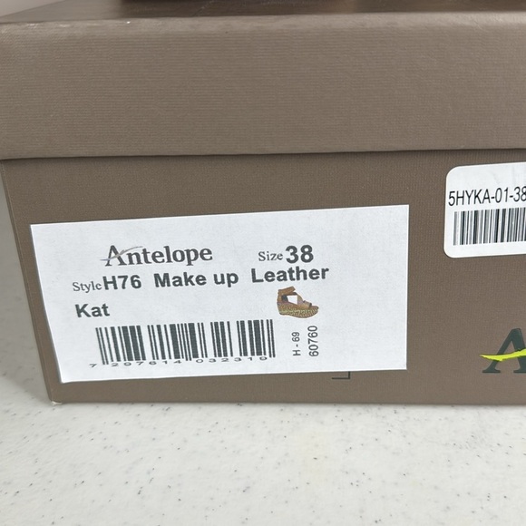 Antelope Grayson Kat Wedge Sandals - Leather Size 38/7 - Picture 11 of 12